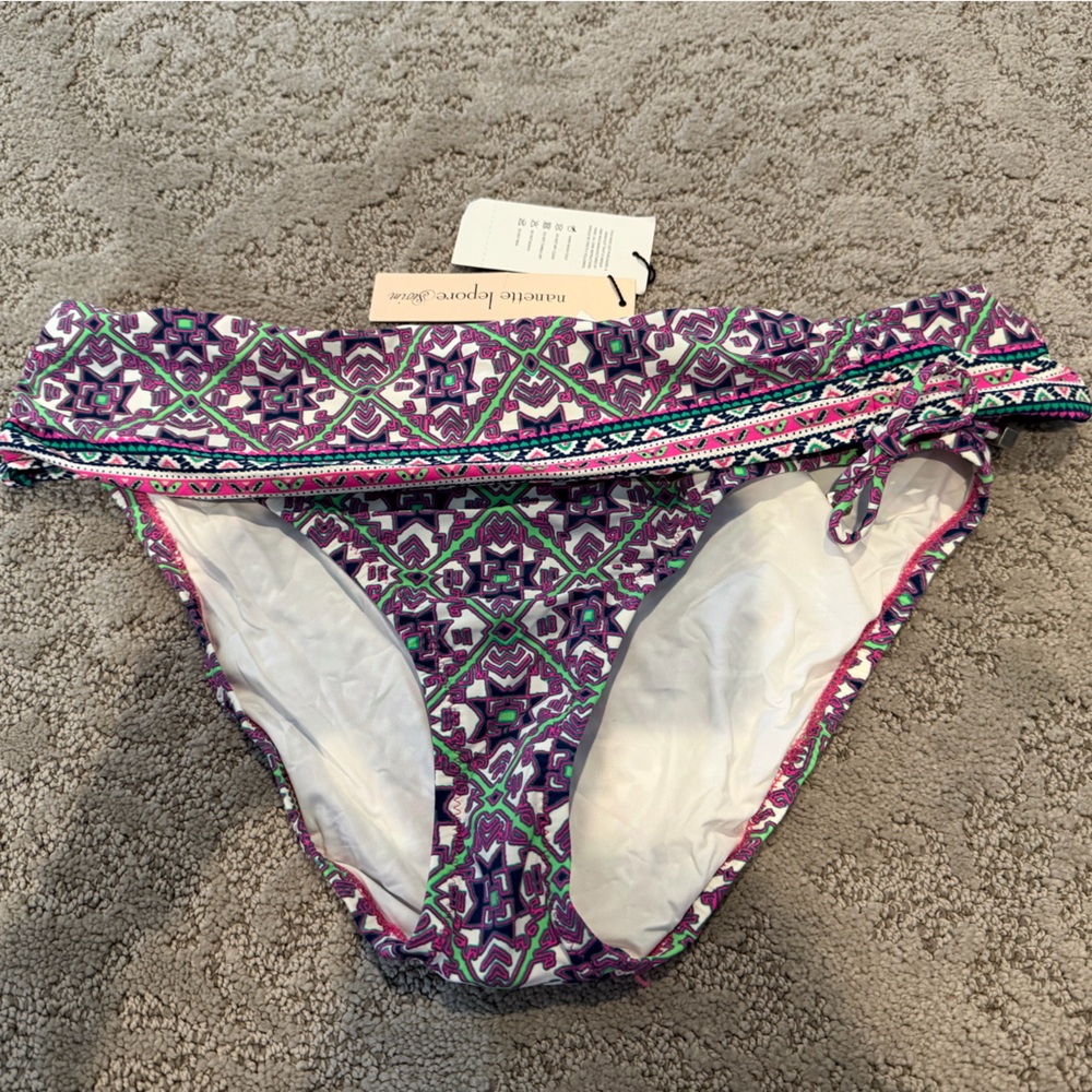 Nanette Lepore Purple and Pink Bikini Bottom